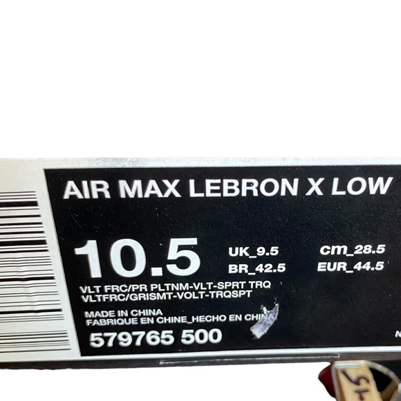 New in box Nike Air Max LeBron X Low Sprite Basketball Mens Shoes Size 10.5 - Picture 4 of 11